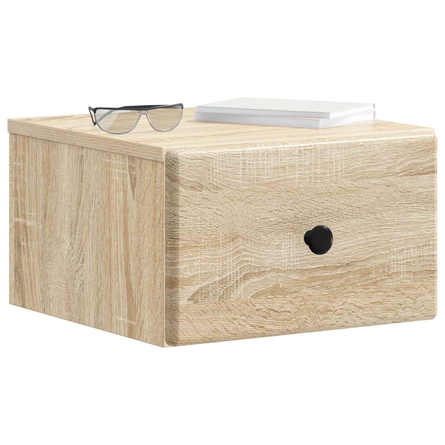 Væghængt Natbord Sonoma-eg 34,5 x 33 x 20 cm Konstrueret træ