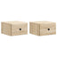 Væghængt Natbord med skuffe 2 pcs Sonoma-eg 34,5 x 33 x 20 cm