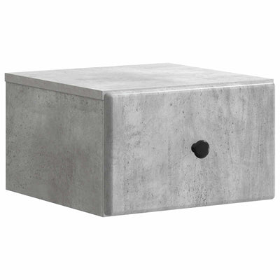 Væghængt Natbord Betongrå 34,5 x 33 x 20 cm Konstrueret træ
