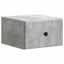 Væghængt Natbord med skuffe 2 pcs Betongrå 34,5 x 33 x 20 cm