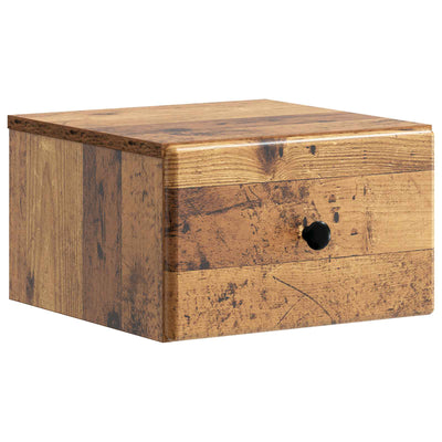 Væghængt Natbord Gammelt træ 34,5 x 33 x 20 cm Konstrueret træ