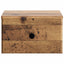 Væghængt Natbord med skuffe 2 pcs Gammelt træ 34,5 x 33 x 20 cm
