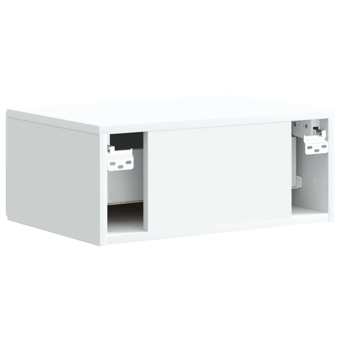 Væghængt Natbord 2 stk. Hvid 49 x 34,5 x 20 cm Konstrueret træ