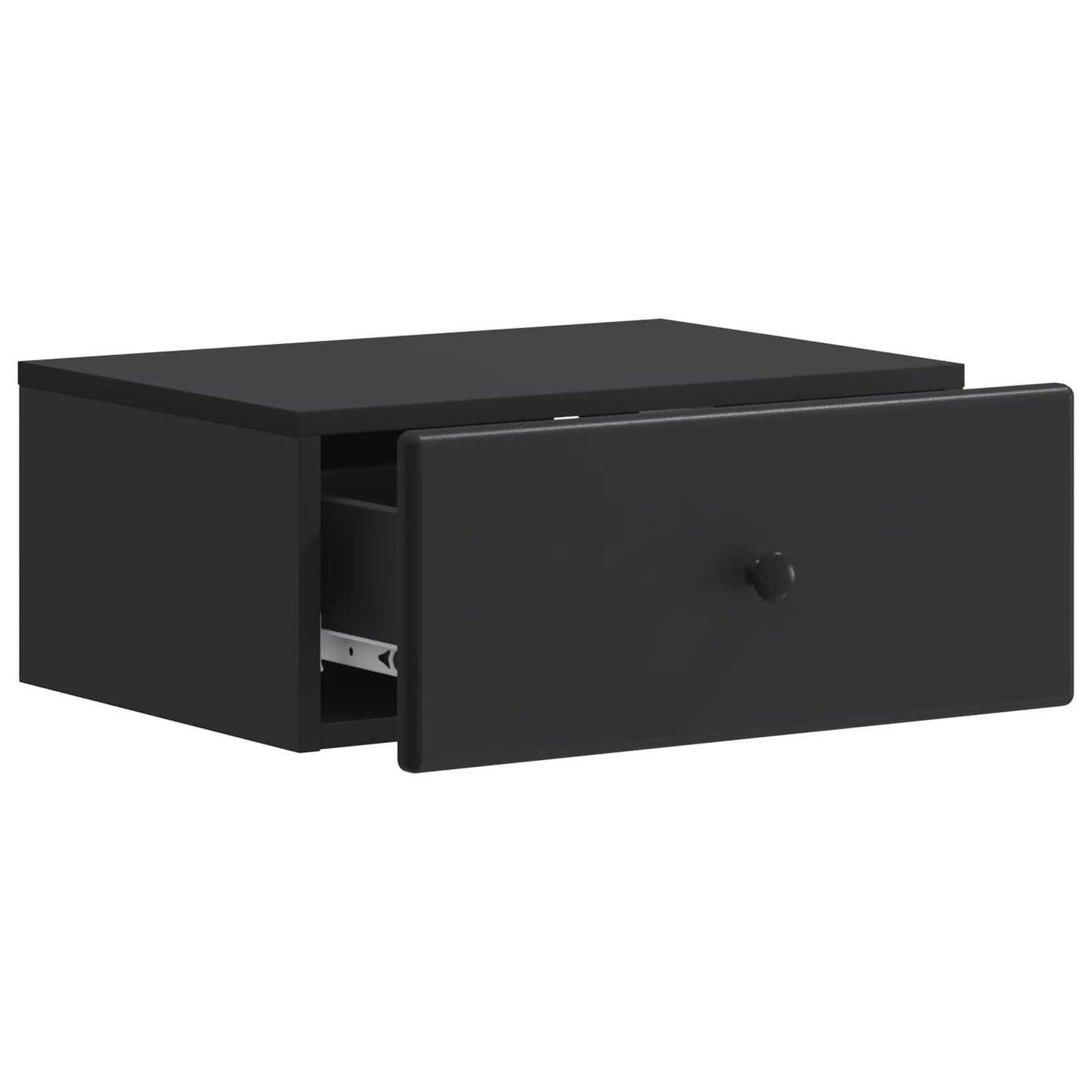 Væghængt Natbord 2 pcs Sort 49 x 34,5 x 20 cm Konstrueret træ
