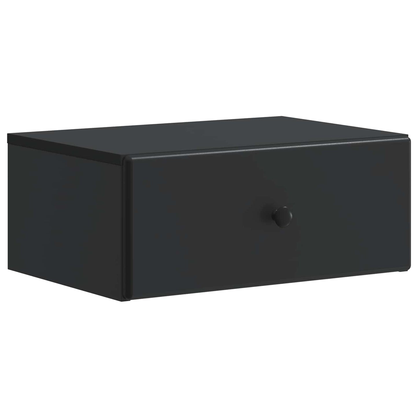 Væghængt Natbord 2 pcs Sort 49 x 34,5 x 20 cm Konstrueret træ