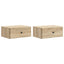 Væghængt Natbord med skuffe 2 pcs Sonoma-eg 49 x 34,5 x 20 cm