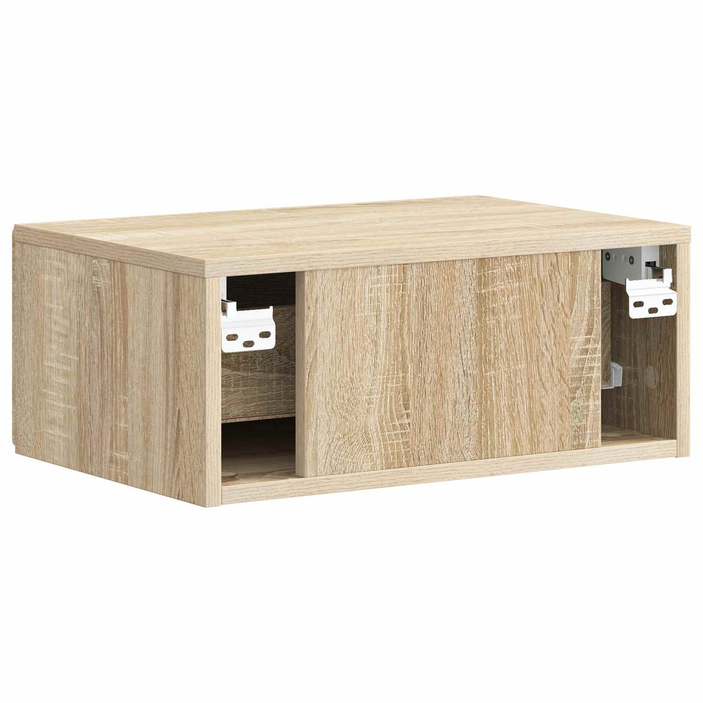 Væghængt Natbord med skuffe 2 pcs Sonoma-eg 49 x 34,5 x 20 cm