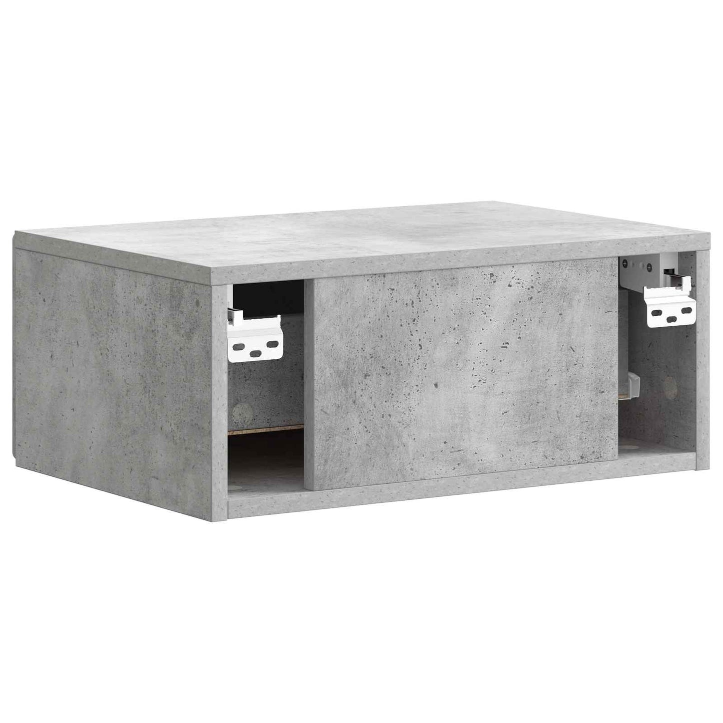Væghængt Natbord med skuffe 2 pcs Betongrå 49 x 34,5 x 20 cm