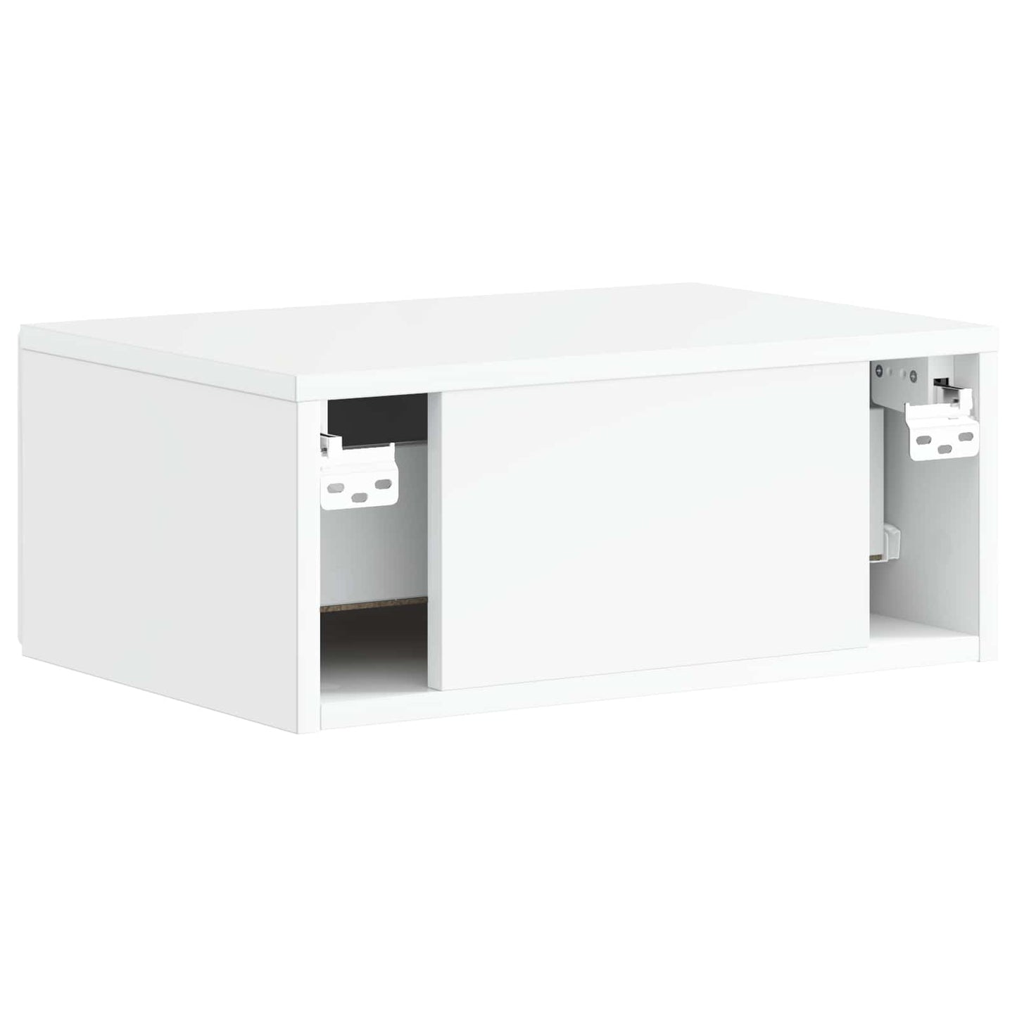 Væghængt Natbord 2 stk. Hvid højglans 49 x 34,5 x 20 cm