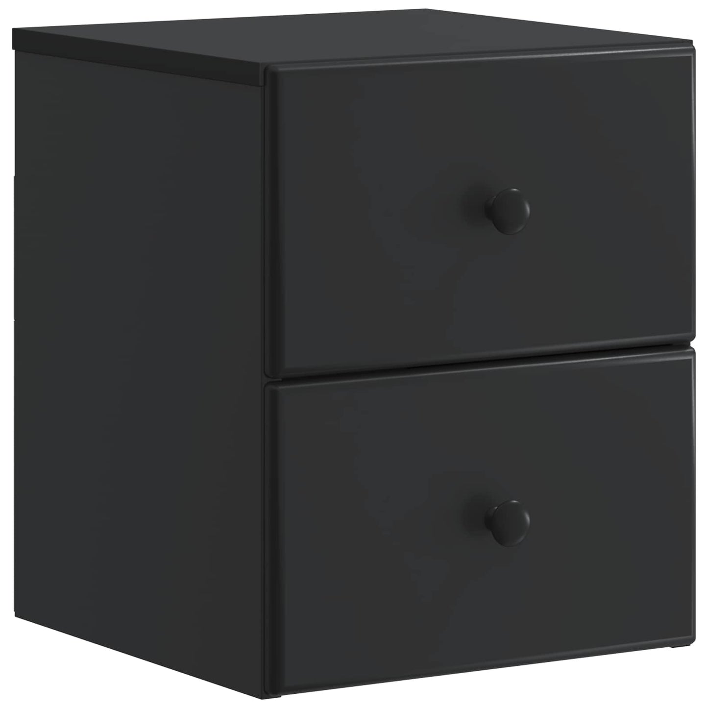 Væghængt Natbord 2 pcs Sort 34,5 x 33 x 40 cm Konstrueret træ
