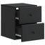 Væghængt Natbord 2 pcs Sort 34,5 x 33 x 40 cm Konstrueret træ