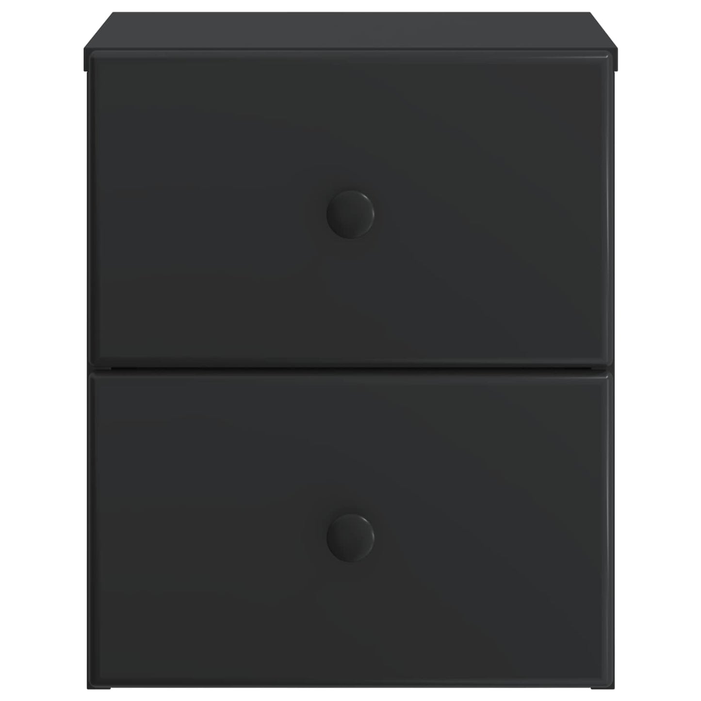 Væghængt Natbord 2 pcs Sort 34,5 x 33 x 40 cm Konstrueret træ
