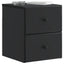 Væghængt Natbord 2 pcs Sort 34,5 x 33 x 40 cm Konstrueret træ