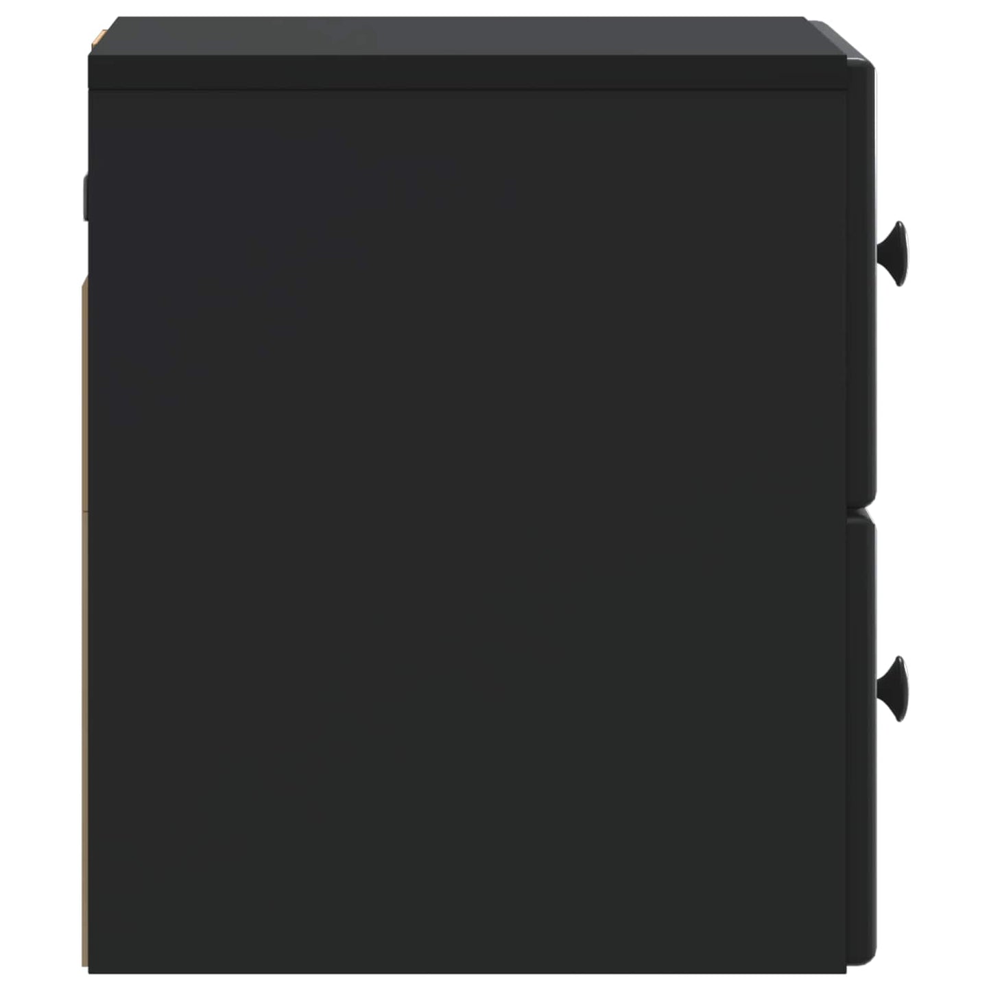 Væghængt Natbord 2 pcs Sort 34,5 x 33 x 40 cm Konstrueret træ