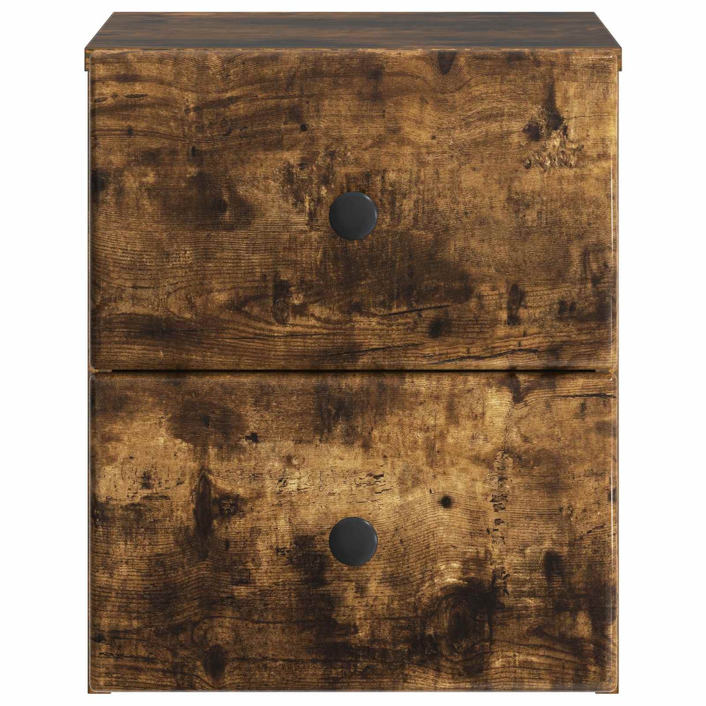 Væghængt Natbord med skuffe 2 pcs Røget eg 34,5 x 33 x 40 cm