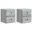 Væghængt Natbord 2 pcs Grå sonoma-eg 34,5 x 33 x 40 cm
