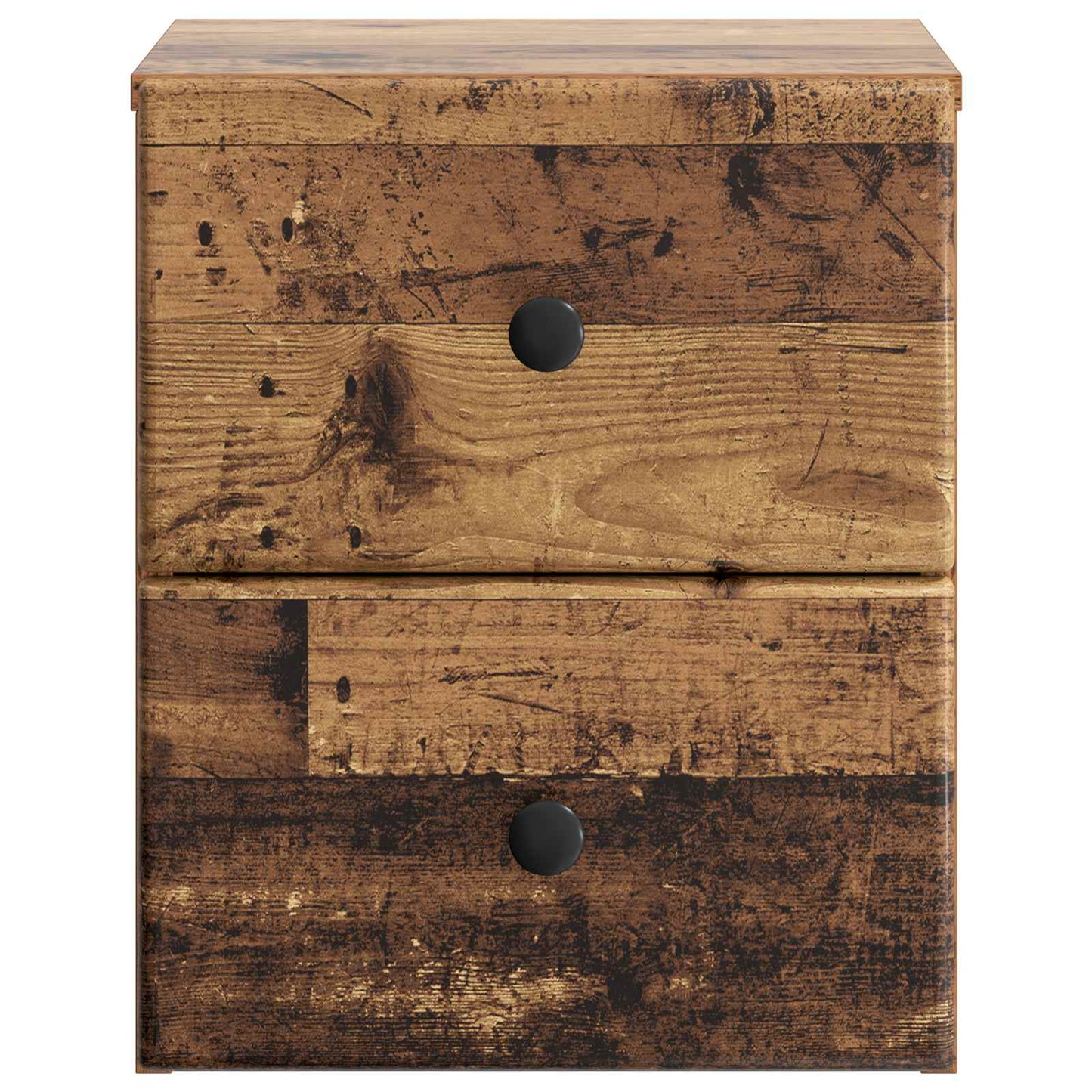 Væghængt Natbord med skuffe 2 pcs Gammelt træ 34,5 x 33 x 40 cm