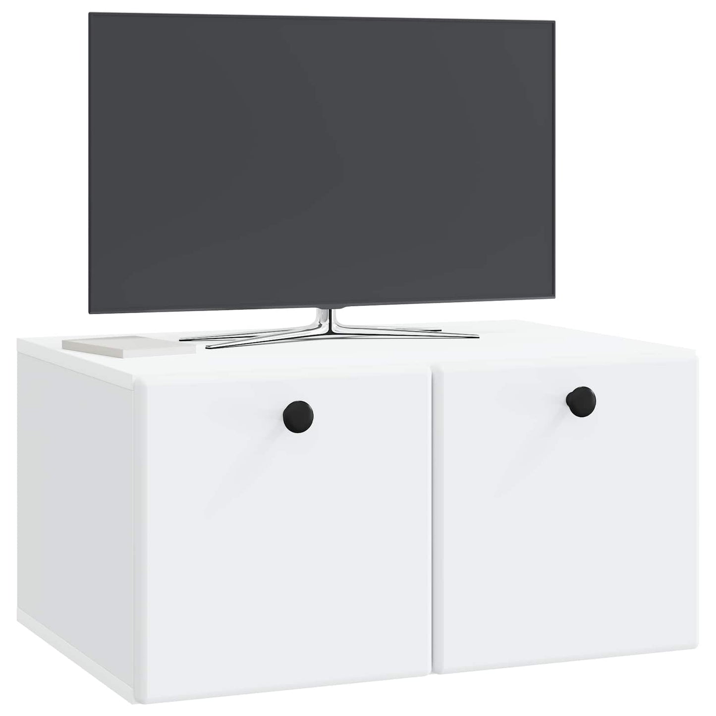 Væghængt TV-skab 59,5 x 41 x 30 cm Hvid Konstrueret træ