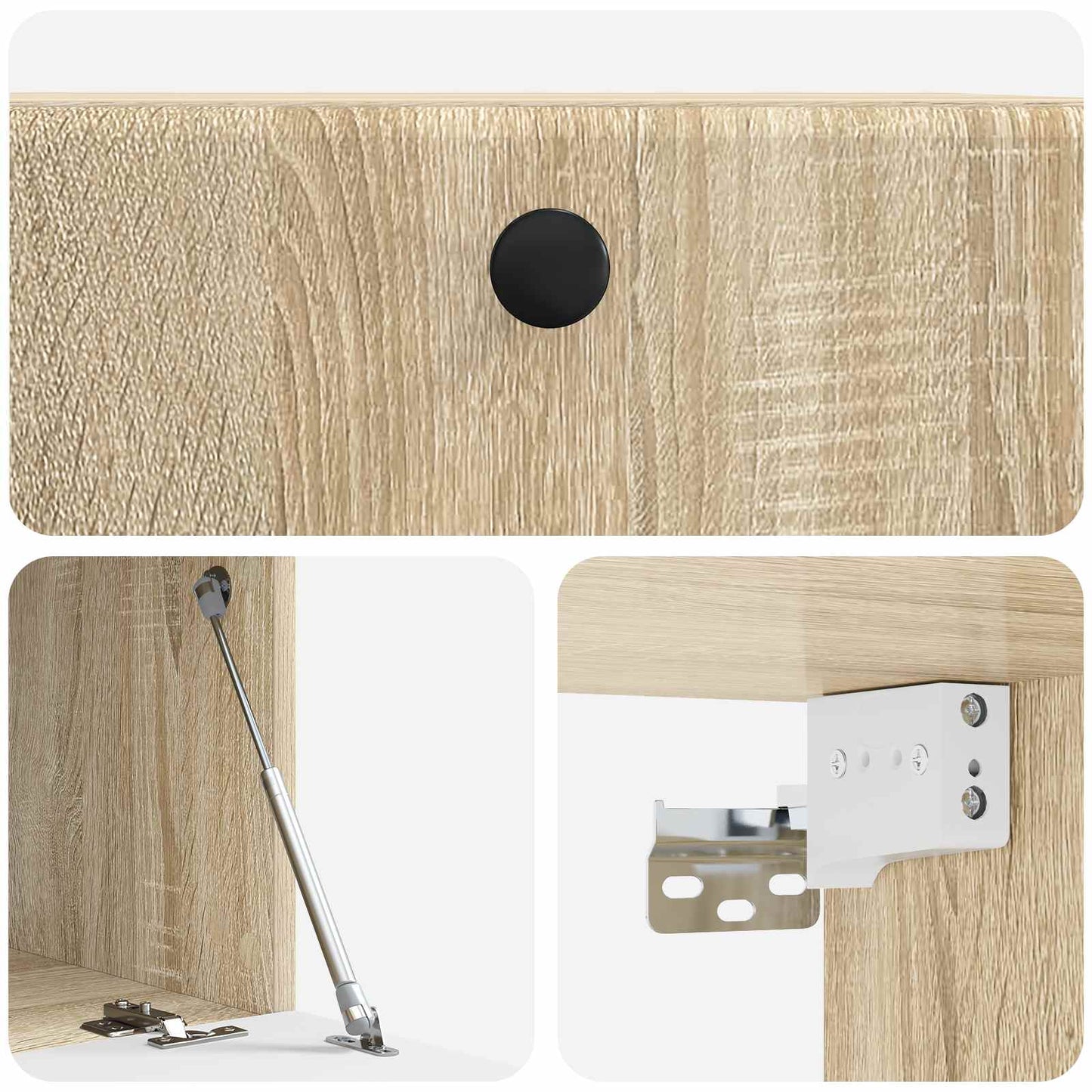 Væghængt TV-skab 59,5 x 41 x 30 cm Sonoma-eg Konstrueret træ