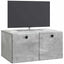 Væghængt TV-skab 59,5 x 41 x 30 cm Betongrå Konstrueret træ