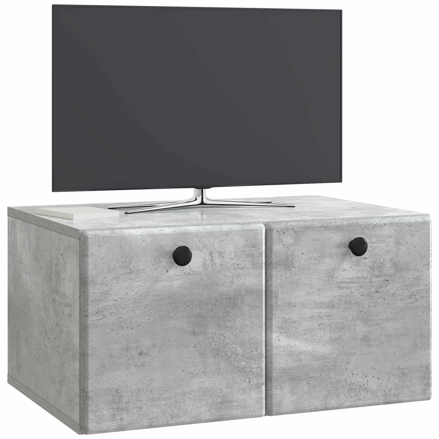Væghængt TV-skab 59,5 x 41 x 30 cm Betongrå Konstrueret træ