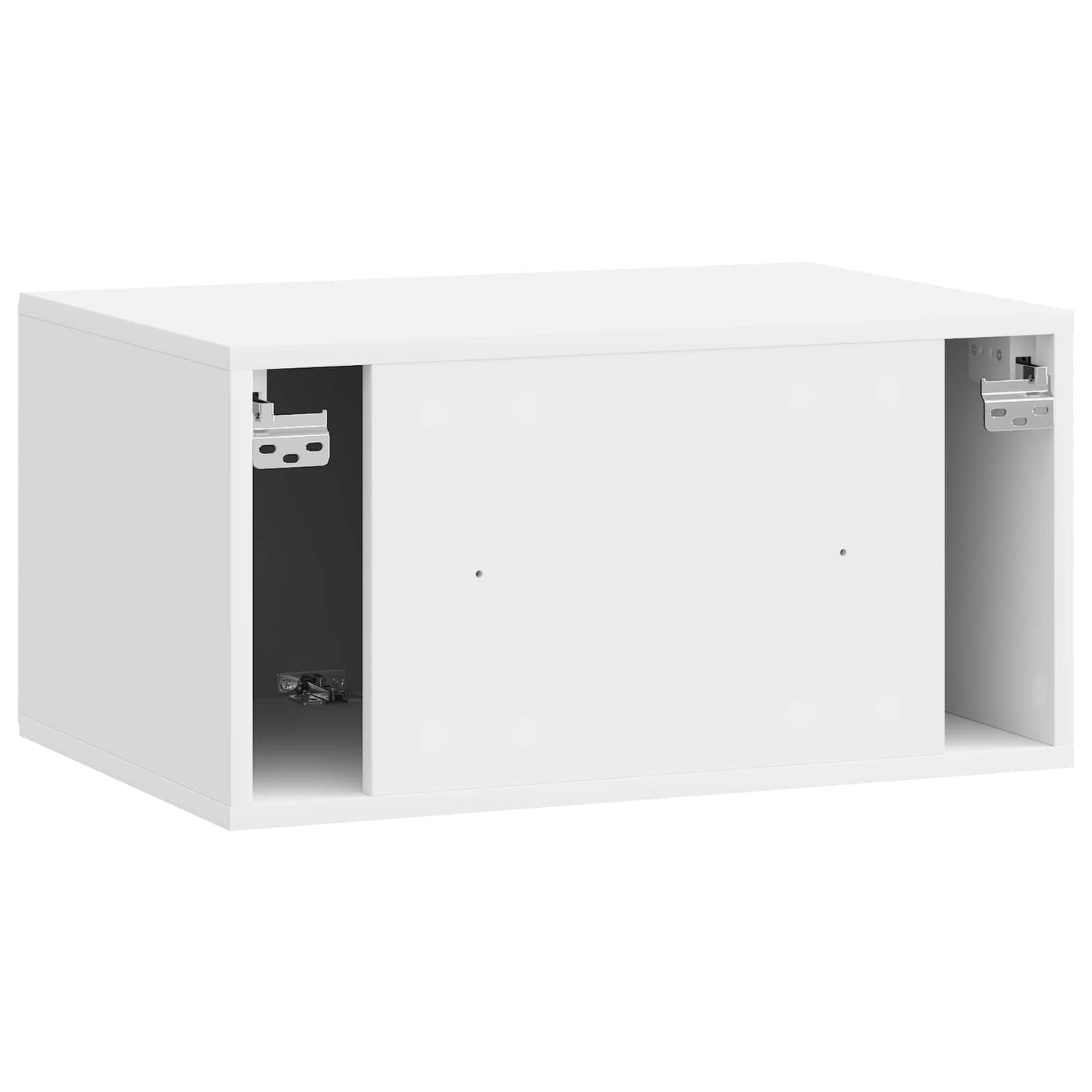 Væghængt TV-skab 59,5 x 41 x 30 cm Hvid højglans