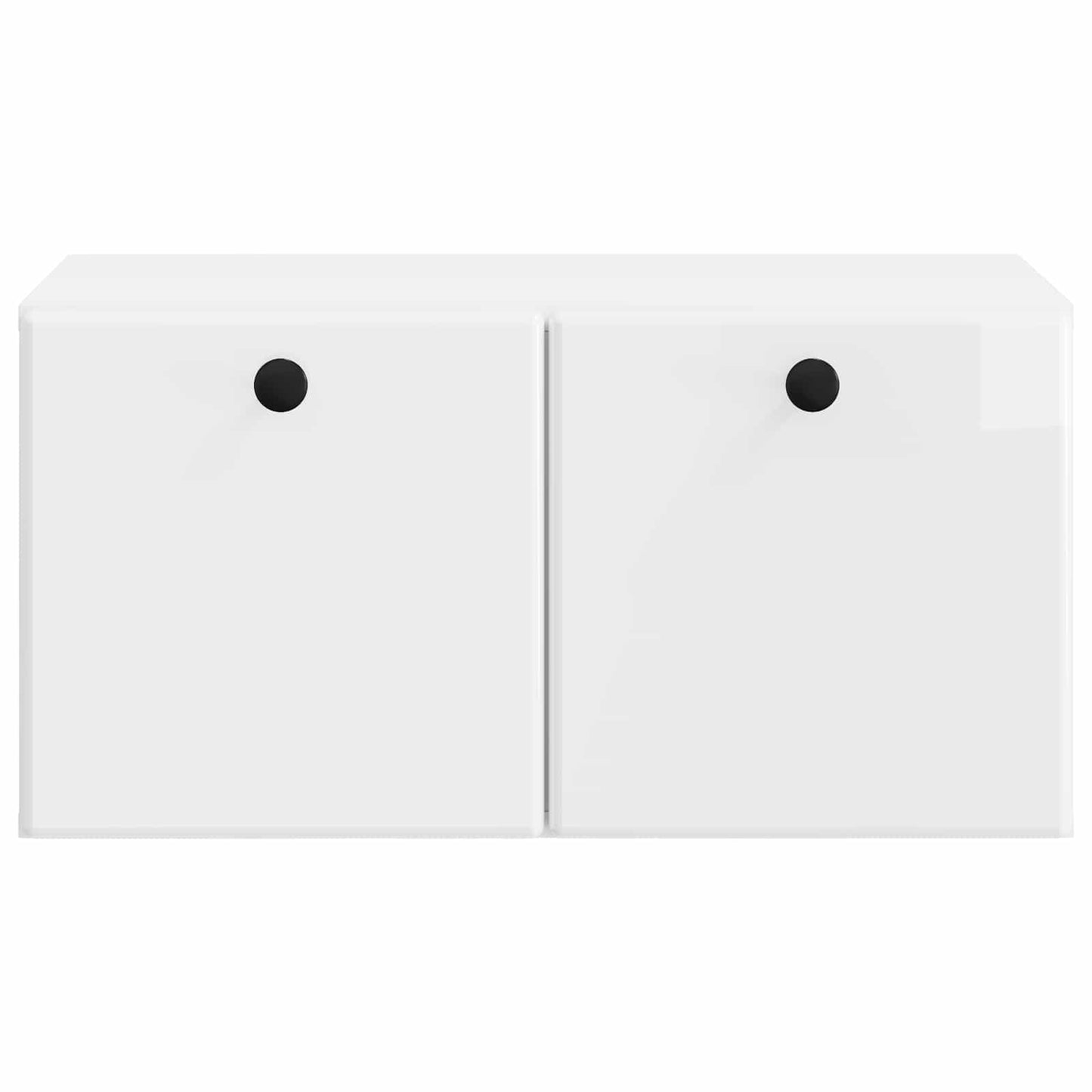 Væghængt TV-skab 59,5 x 41 x 30 cm Hvid højglans