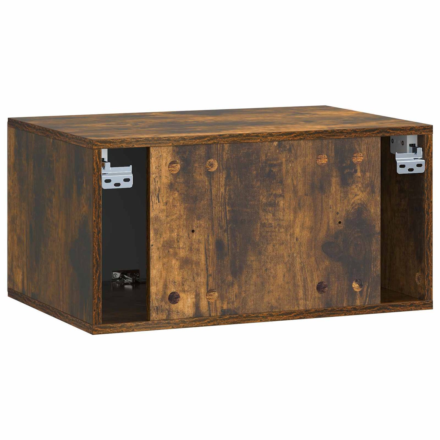 Væghængt TV-skab 59,5 x 41 x 30 cm Røget eg Konstrueret træ