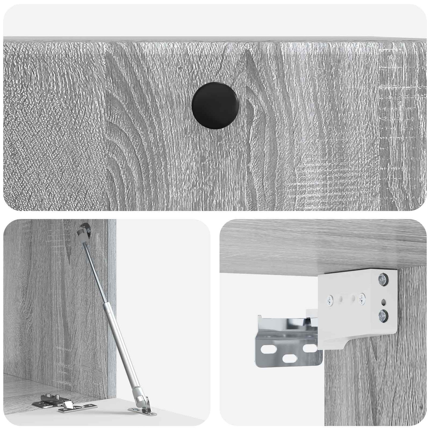 Væghængt TV-skab 59,5 x 41 x 30 cm Grå Sonoma Konstrueret træ