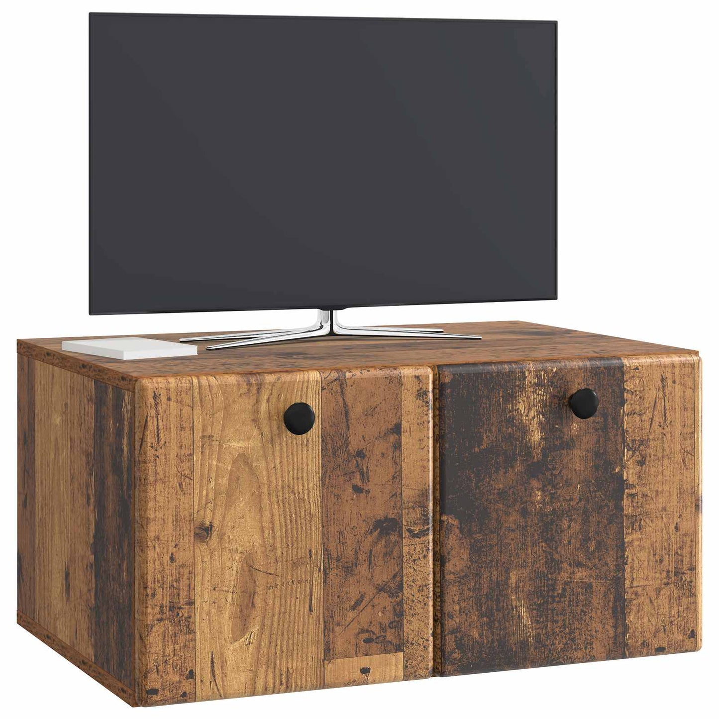 Væghængt TV-skab 59,5 x 41 x 30 cm Gammelt træ Konstrueret træ