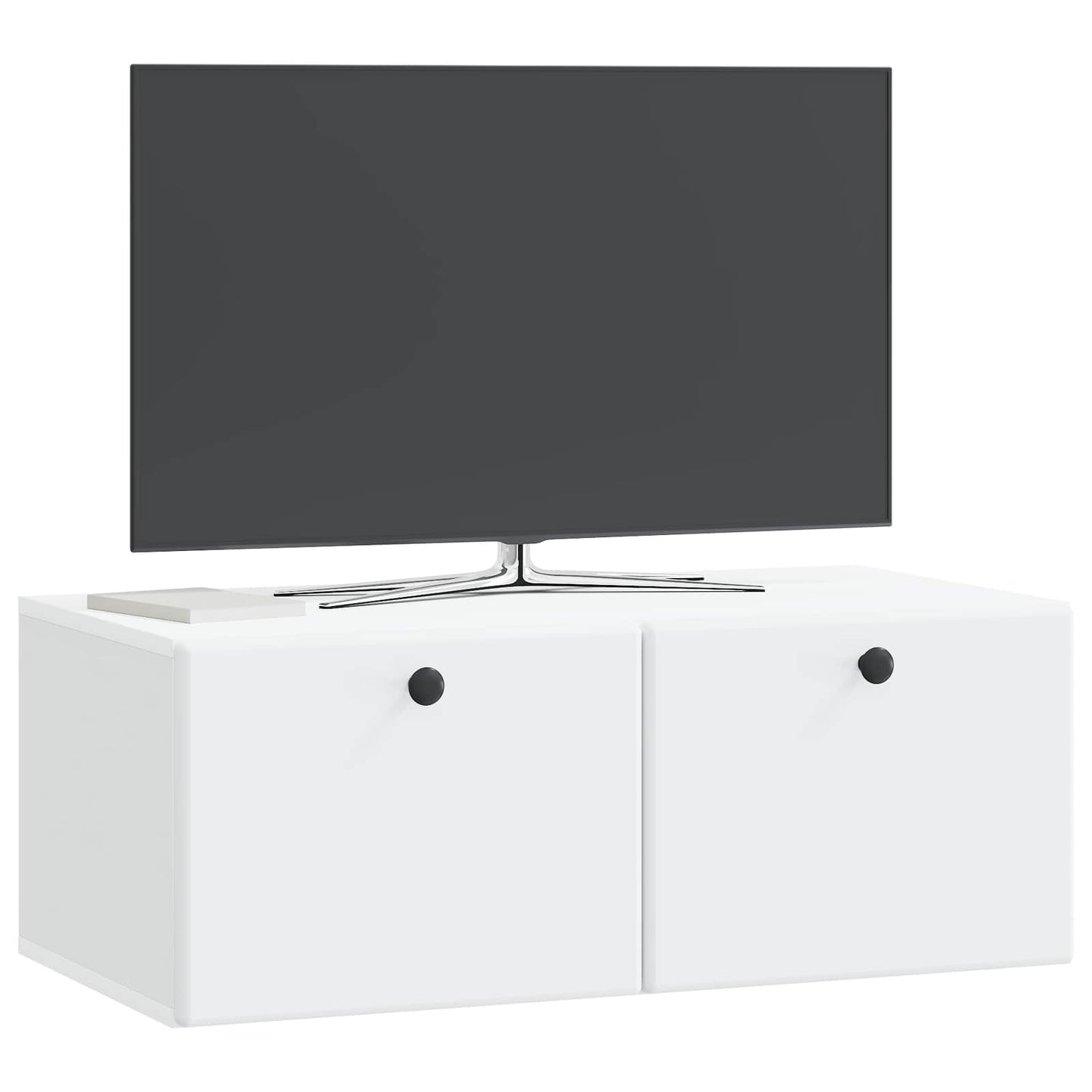 Væghængt TV-skab 78,5 x 41 x 30 cm Hvid Konstrueret træ