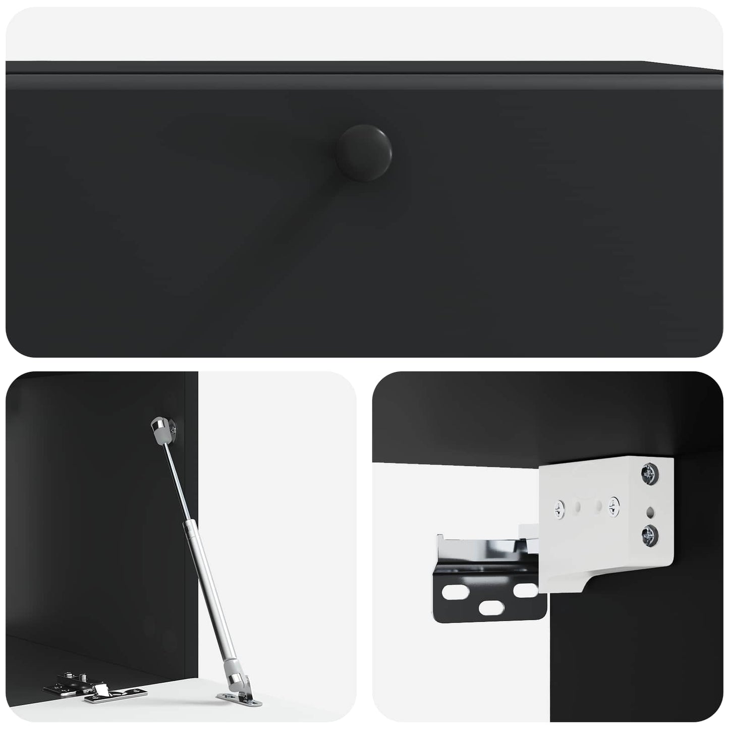 Væghængt TV-skab 78,5 x 41 x 30 cm Sort Konstrueret træ