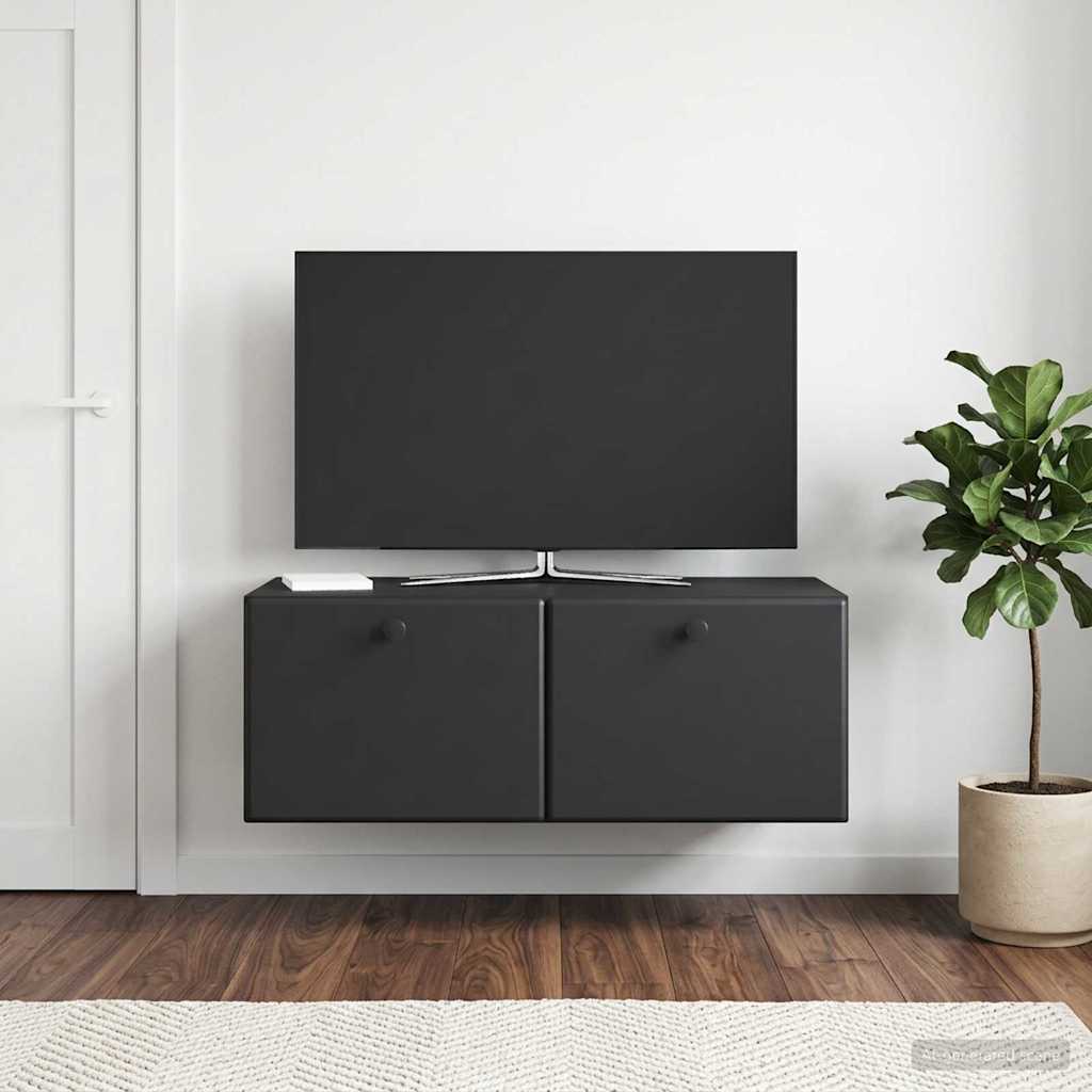 Væghængt TV-skab 78,5 x 41 x 30 cm Sort Konstrueret træ