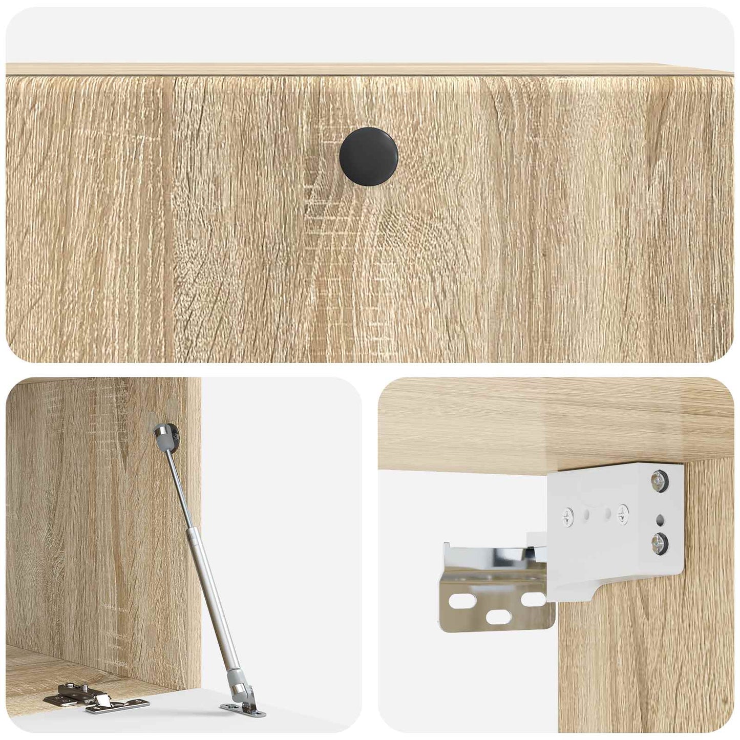 Væghængt TV-skab 78,5 x 41 x 30 cm Sonoma-eg Konstrueret træ