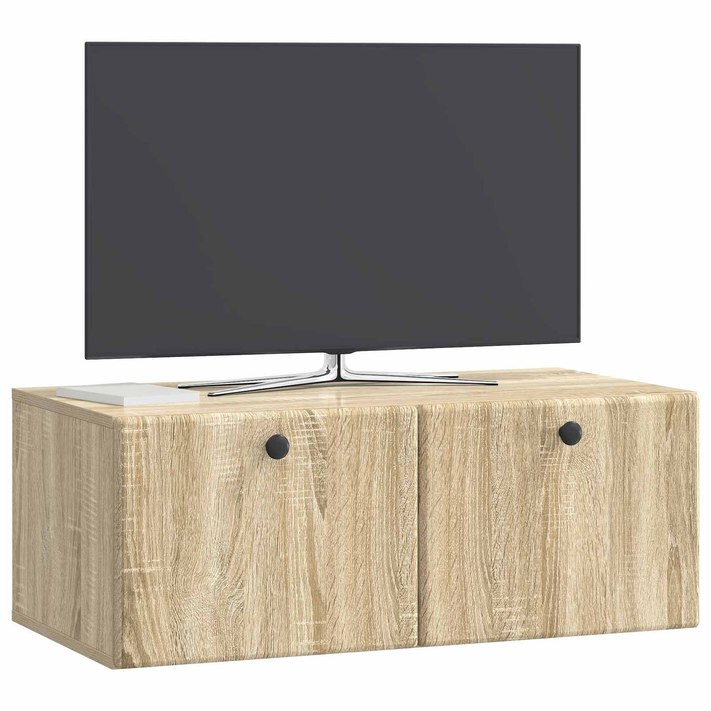 Væghængt TV-skab 78,5 x 41 x 30 cm Sonoma-eg Konstrueret træ