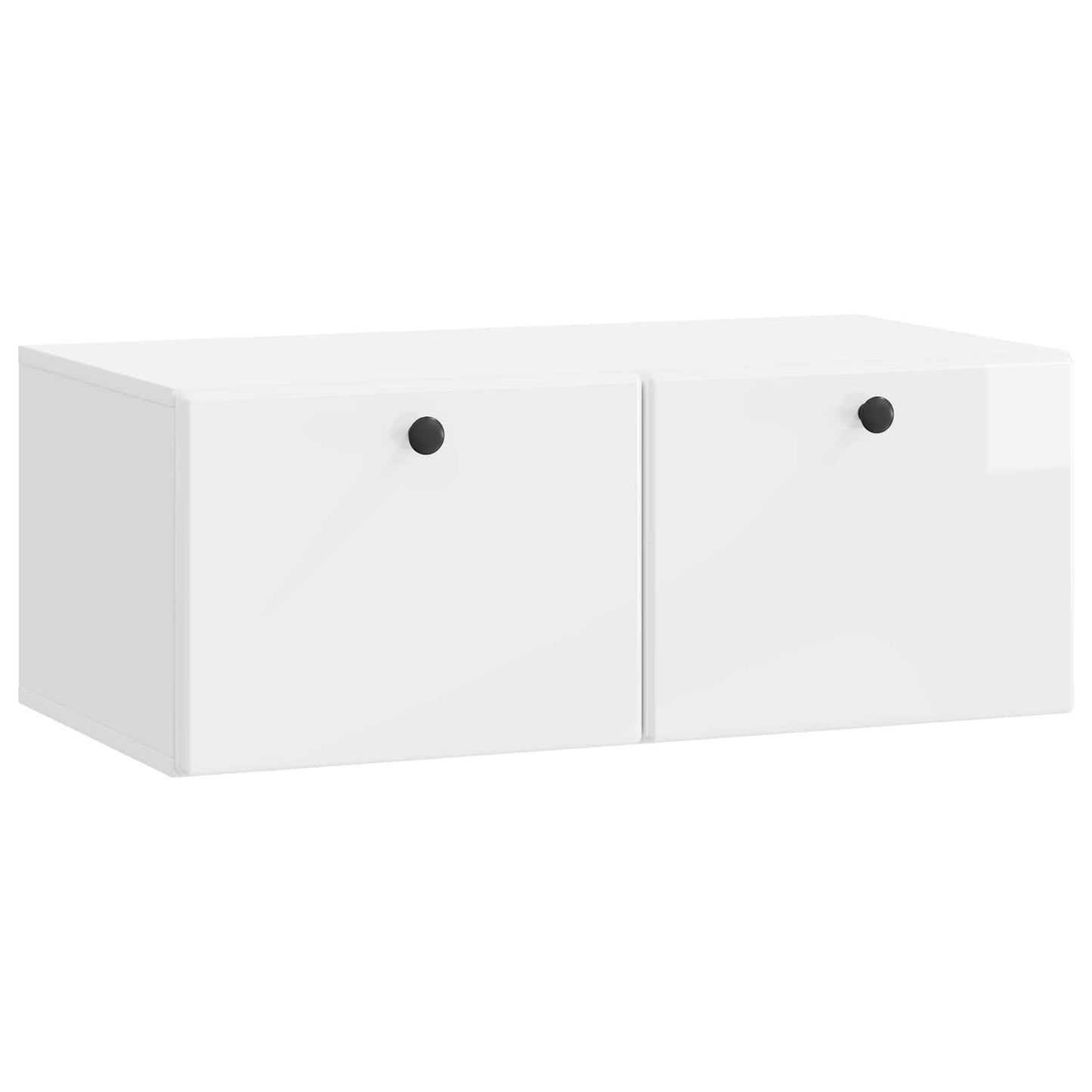 Væghængt TV-skab 78,5 x 41 x 30 cm Hvid højglans