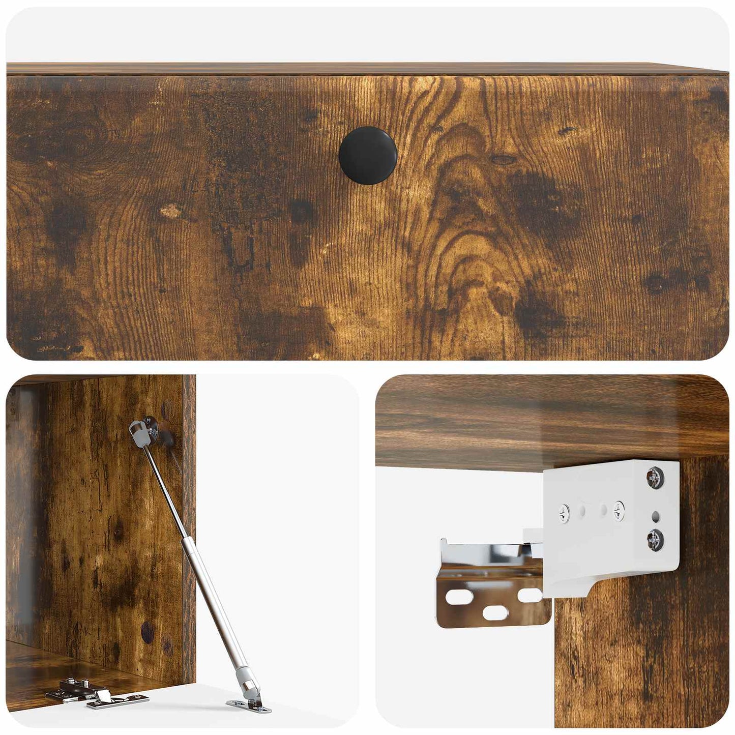 Væghængt TV-skab 78,5 x 41 x 30 cm Røget eg Konstrueret træ