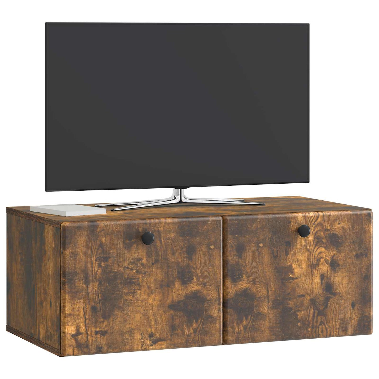 Væghængt TV-skab 78,5 x 41 x 30 cm Røget eg Konstrueret træ