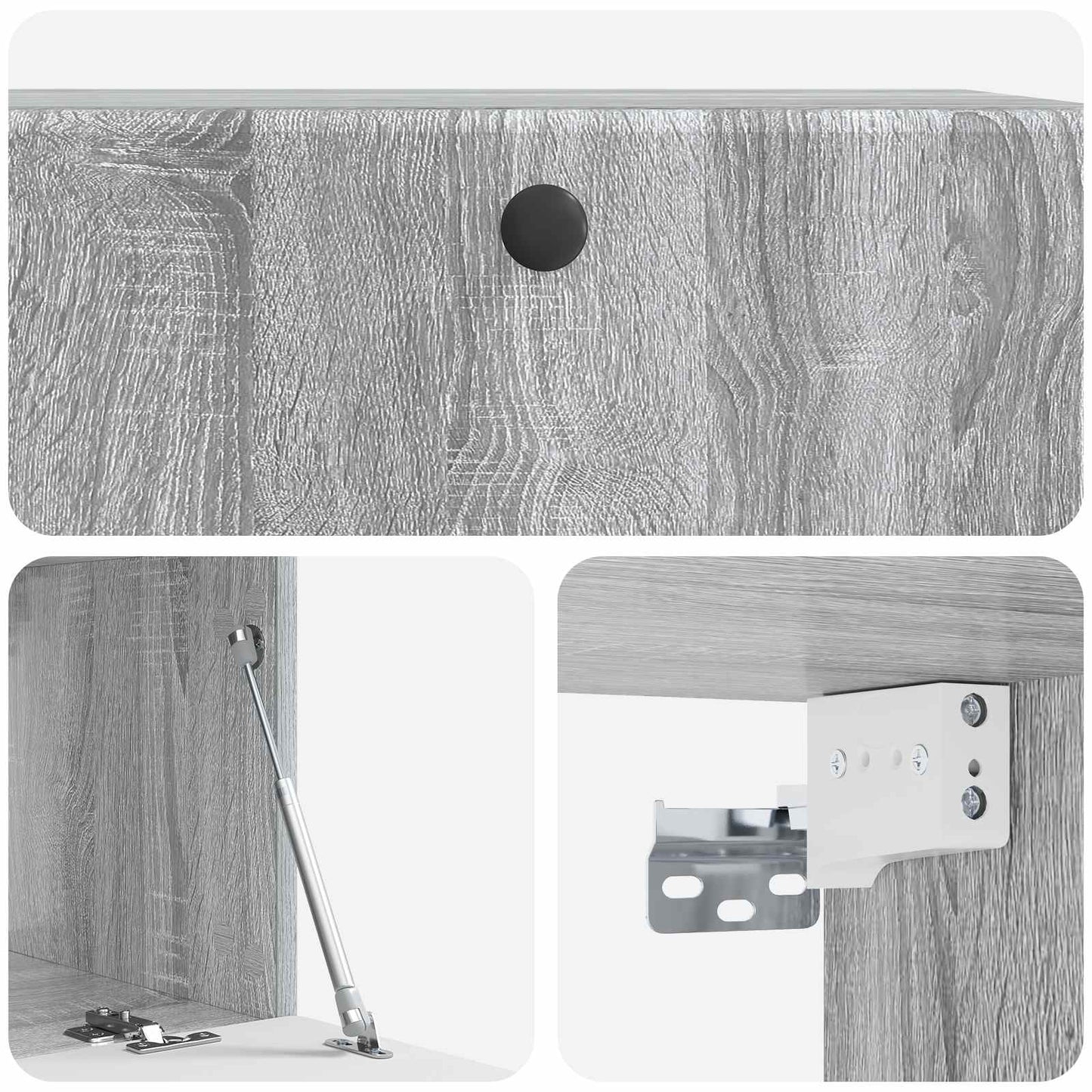 Væghængt TV-skab 78,5 x 41 x 30 cm Grå Sonoma Konstrueret træ