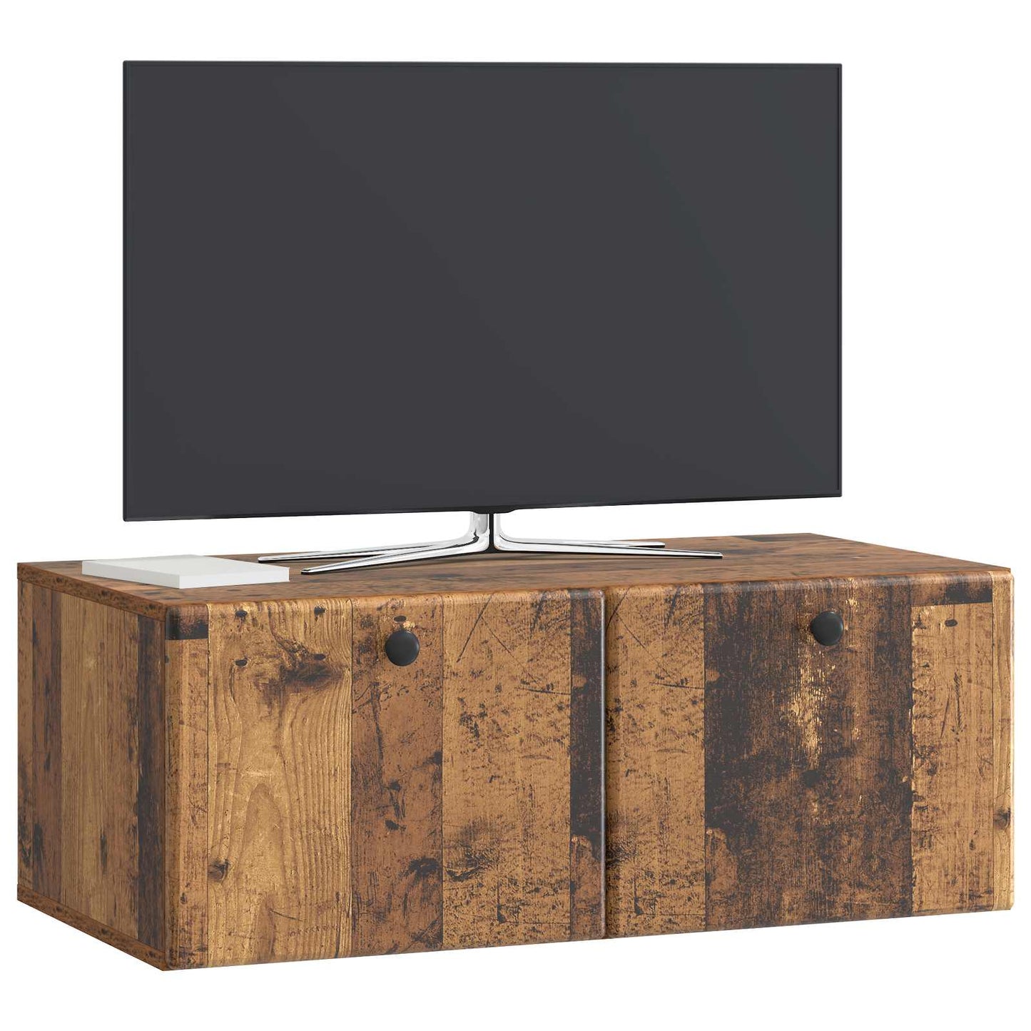Væghængt TV-skab 78,5 x 41 x 30 cm Gammelt træ Konstrueret træ