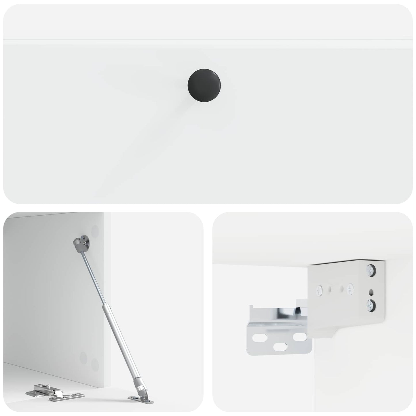 Væghængt TV-skab 98 x 41 x 30 cm Hvid Konstrueret træ