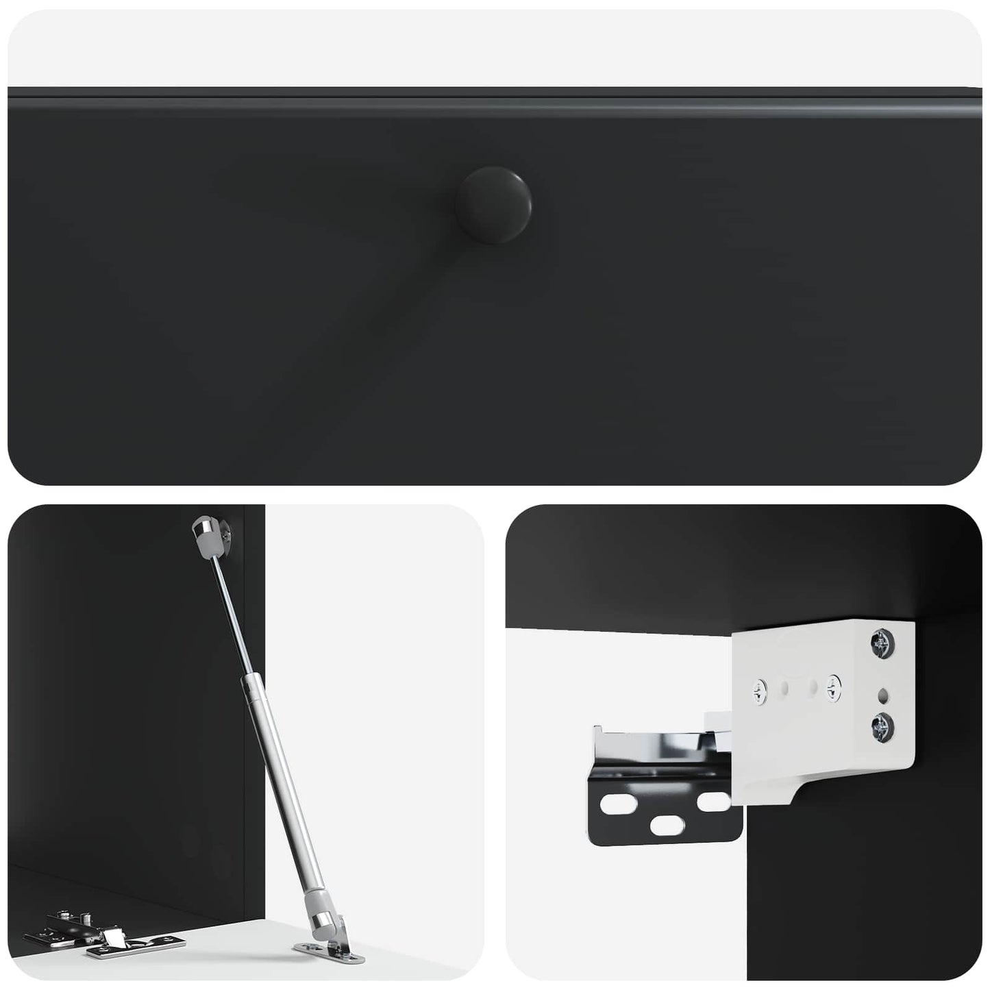 Væghængt TV-skab 98 x 41 x 30 cm Sort Konstrueret træ