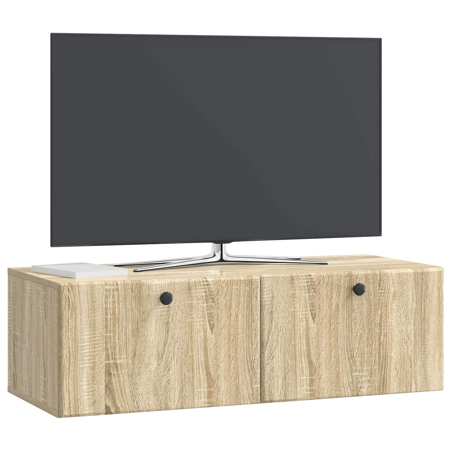 Væghængt TV-skab 98 x 41 x 30 cm Sonoma-eg Konstrueret træ