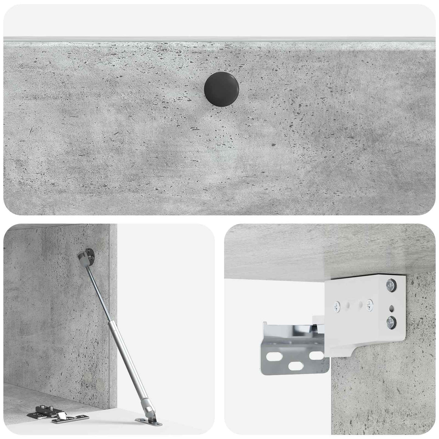 Væghængt TV-skab 98 x 41 x 30 cm Betongrå Konstrueret træ