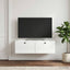 Væghængt TV-skab 98 x 41 x 30 cm Hvid højglans Konstrueret træ