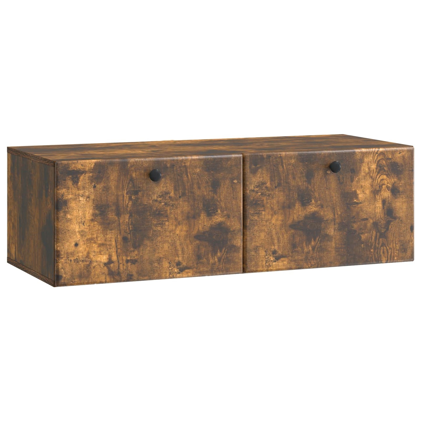 Væghængt TV-skab 98 x 41 x 30 cm Røget eg Konstrueret træ