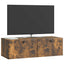 Væghængt TV-skab 98 x 41 x 30 cm Røget eg Konstrueret træ