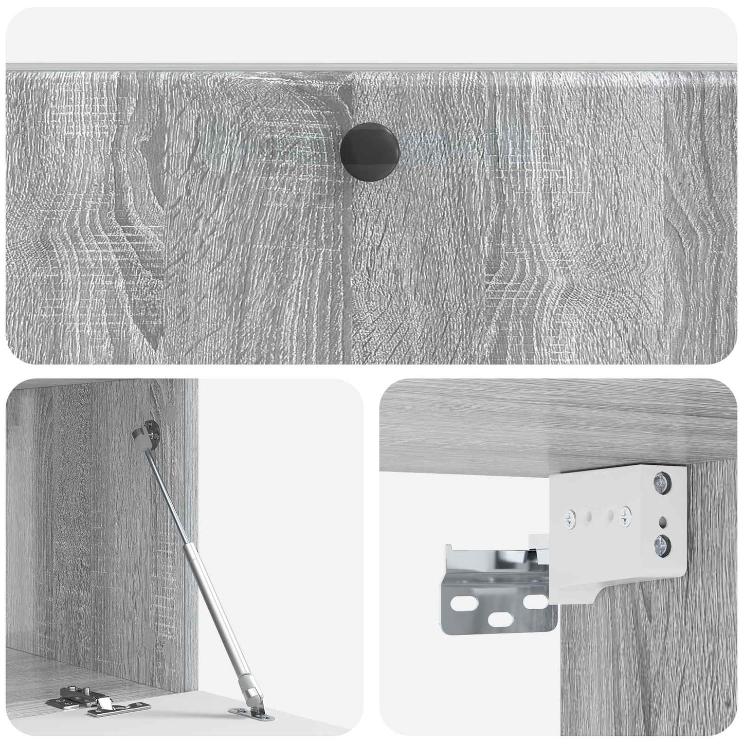 Væghængt TV-skab 98 x 41 x 30 cm Grå Sonoma Konstrueret træ