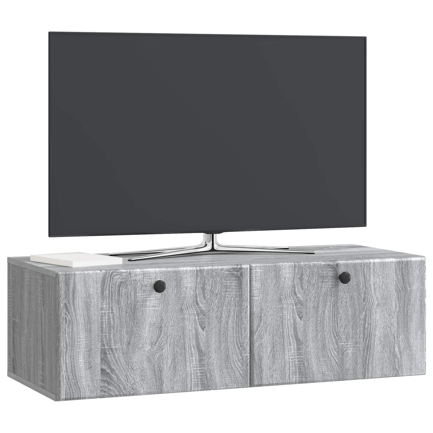 Væghængt TV-skab 98 x 41 x 30 cm Grå Sonoma Konstrueret træ