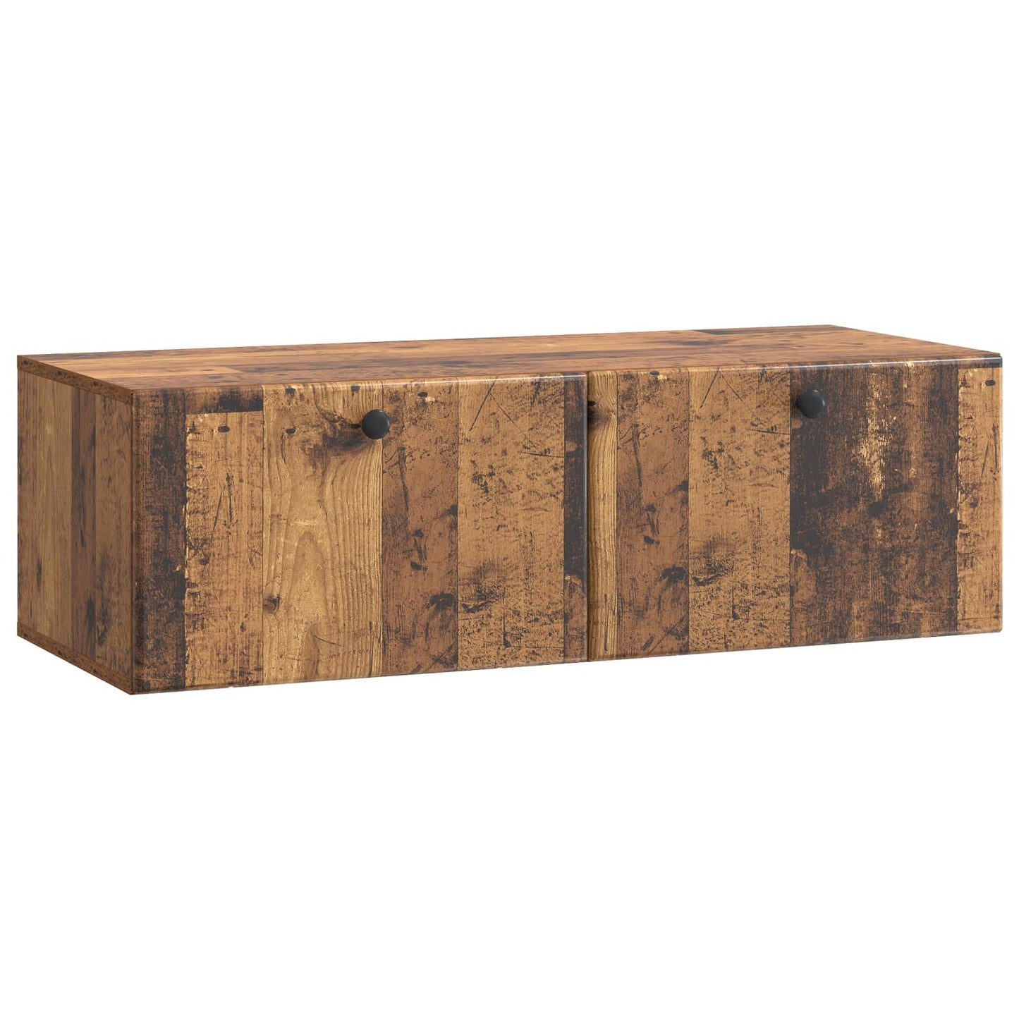 Væghængt TV-skab 98 x 41 x 30 cm Gammelt træ Konstrueret træ